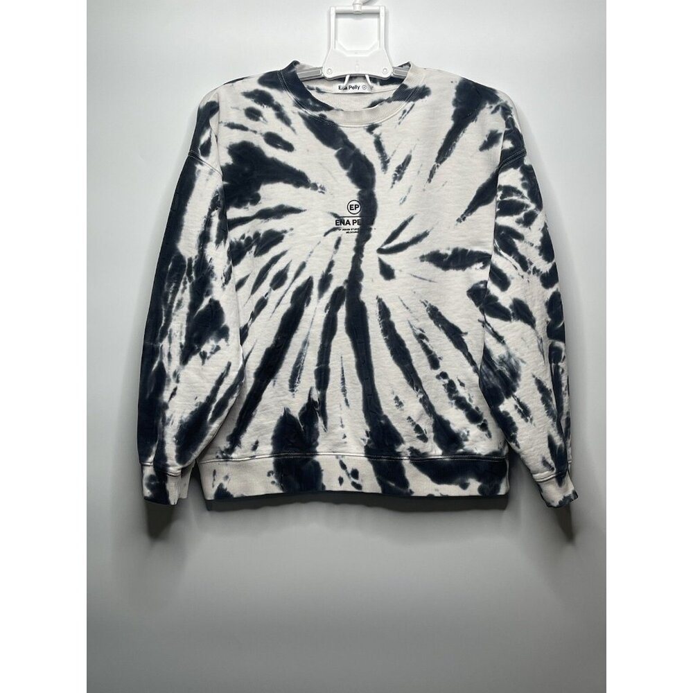 ENA PELLY Collegiate Cotton Sweatshirt Size 10 In Women Tie Dye